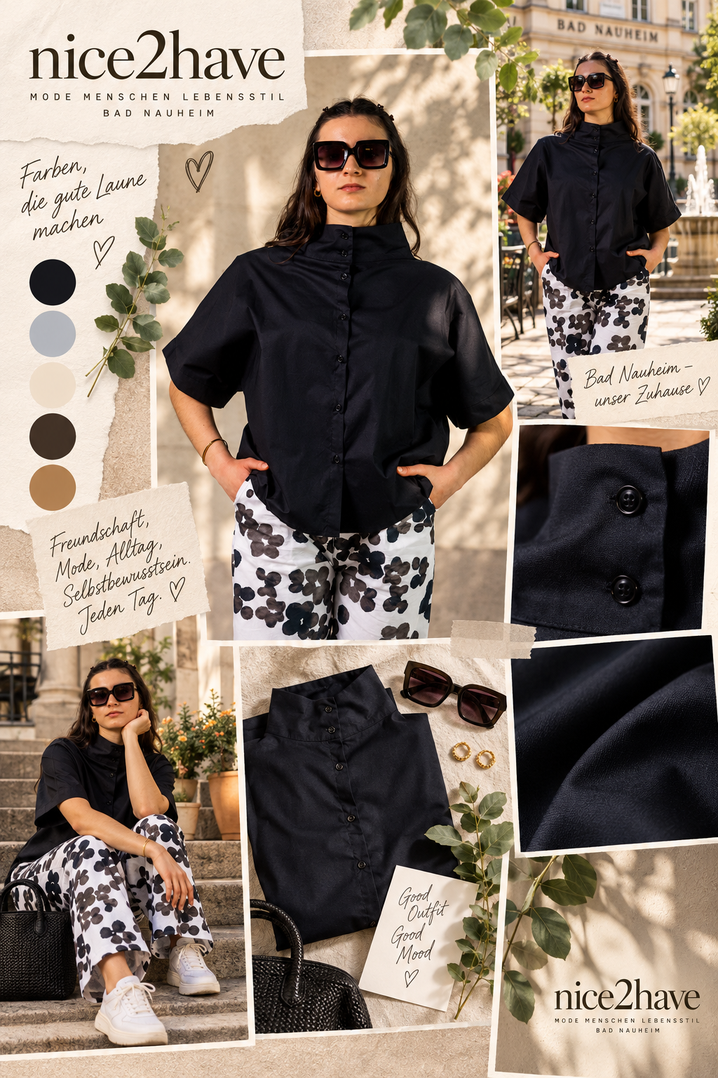 Moodboard - Inspiration für Bluse Stehkragen