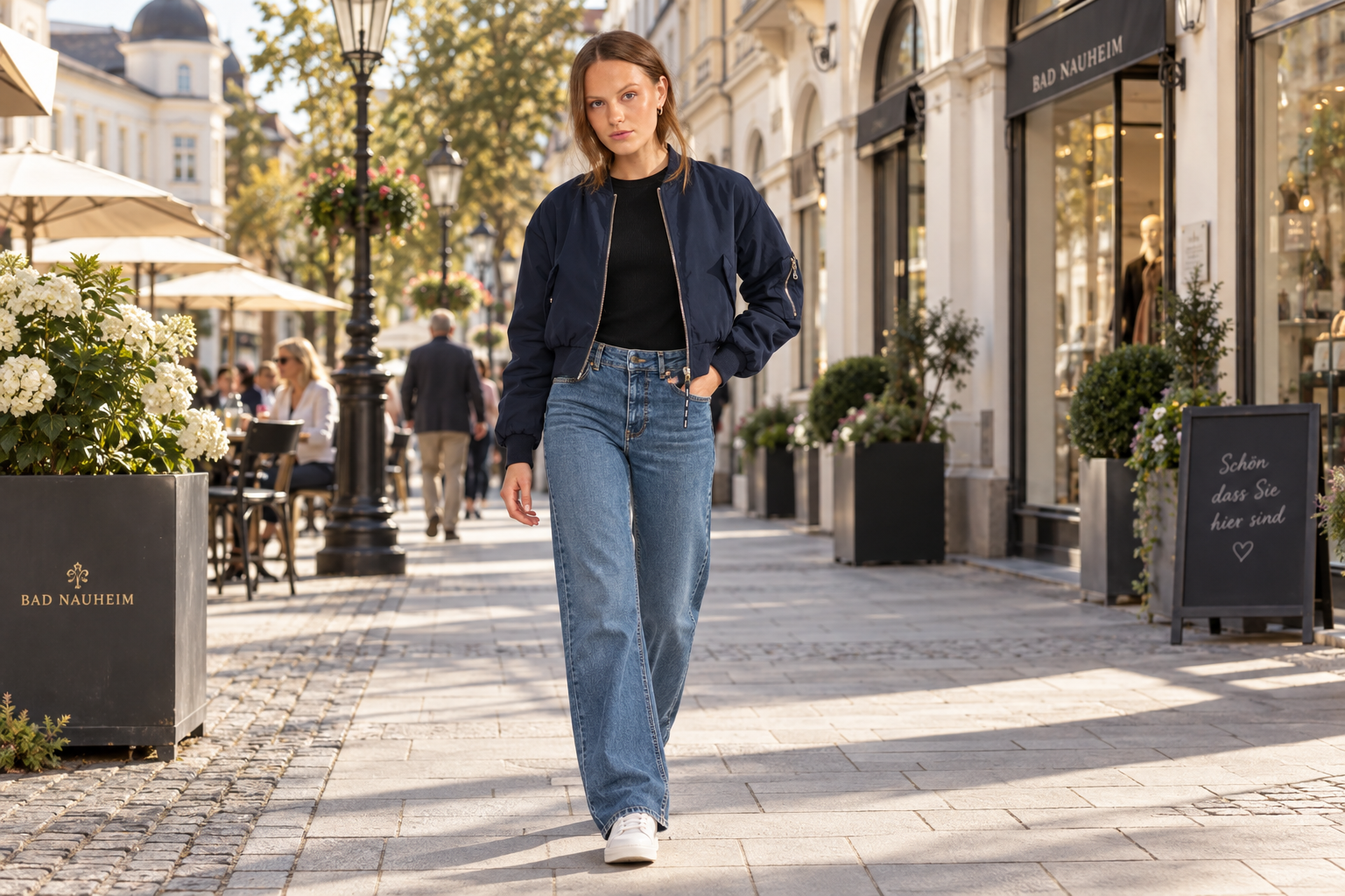 Bad Nauheim Streetstyle - NUMIANNA Kurze Bomber Jacke