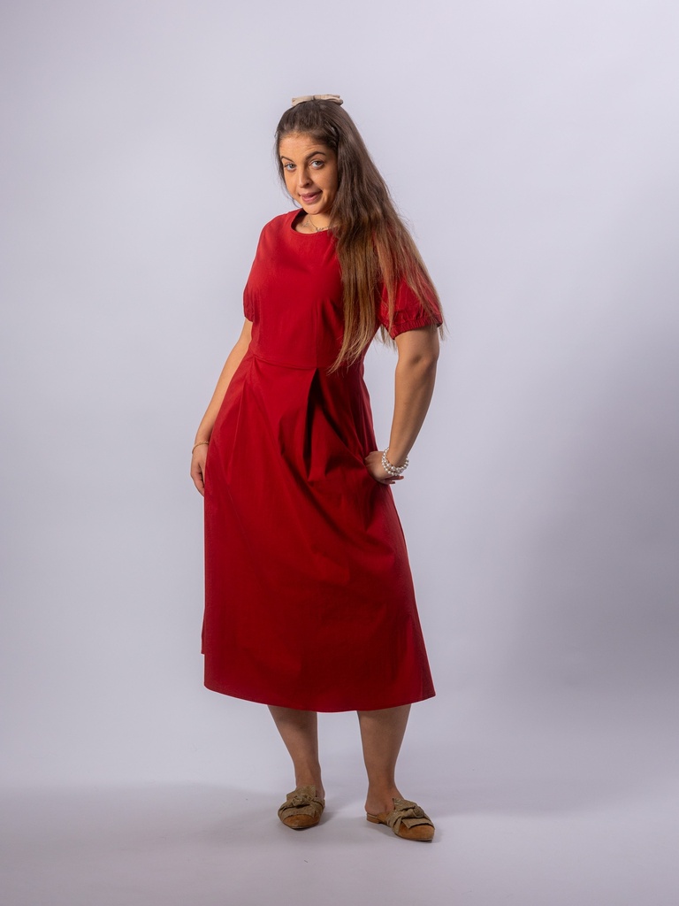 [63054_BD-36] Maxikleid rot (36)