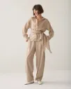 Wickelbluse mit reverse Kragen u. V-Ausschnitt