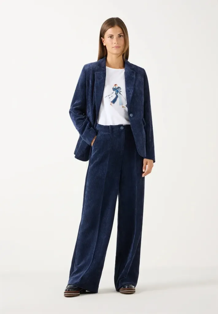 [P3500_4053_BL-36] Cordhose mit weitem Bein (36)