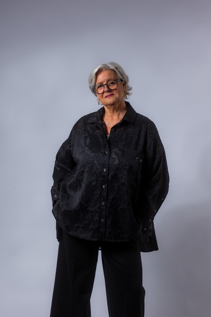[P3516_26WSD52_SW-S] Edle Ausbrenner-Bluse (Schwarz, S)