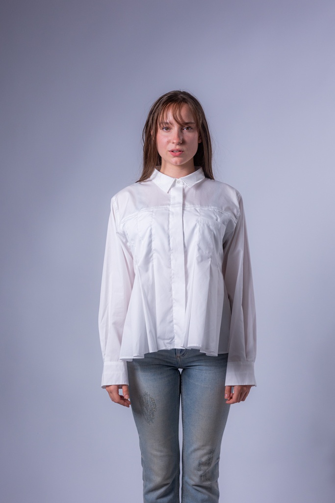 [P3461_82027_WS-34] Boxybluse Annette JUST WHITE (34)