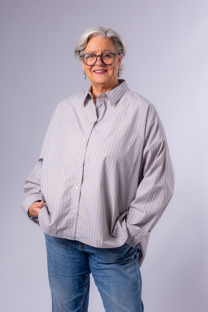 [P3529_91029_GS-36] Streifenbluse CARMEN (36)