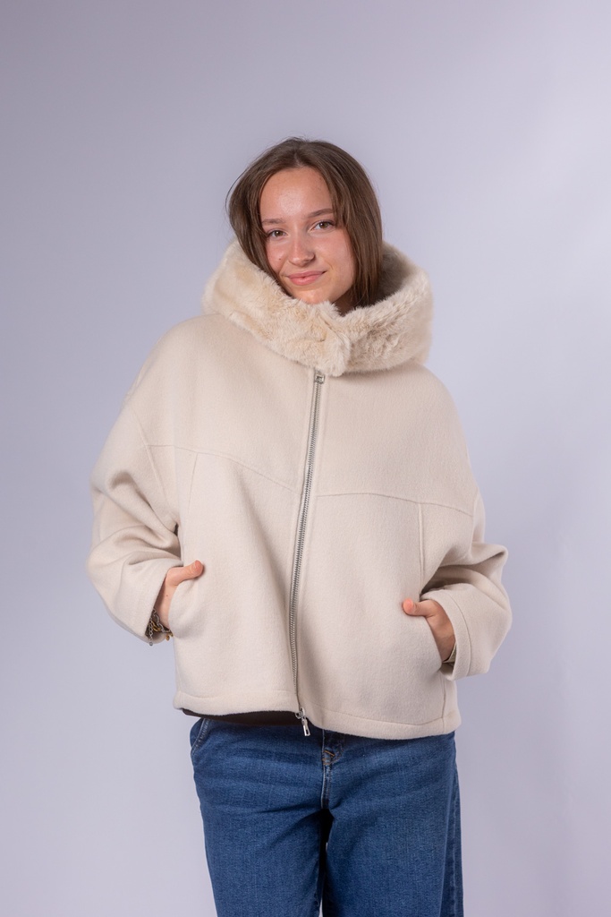 [P3528_53995_EC-34] Jacke mit Fell Kapuze JERRY M (34)