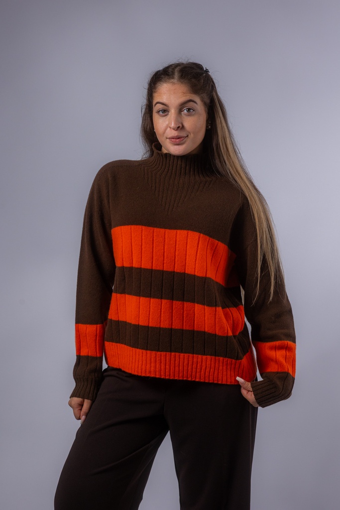 [P3566_M39110_GS-S] Kaschmir-Pullover mit Stehkragen (S)