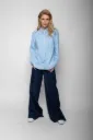 Gestreifte Hemdbluse mit Krawatte