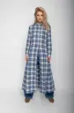 Langes A-Linien Kleid mit Hemdkragen