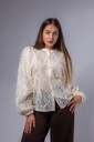 Romantik-Bluse - Ausbrenner Print