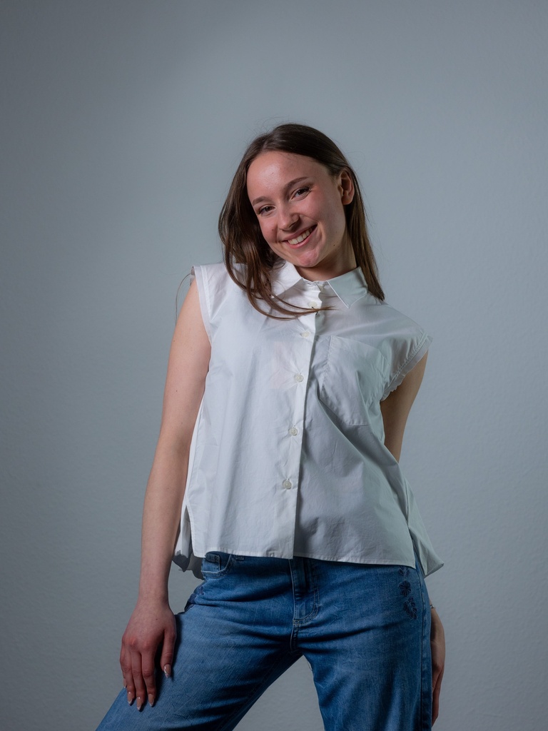 Bluse, blau