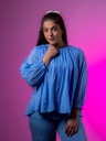 Bluse, blau
