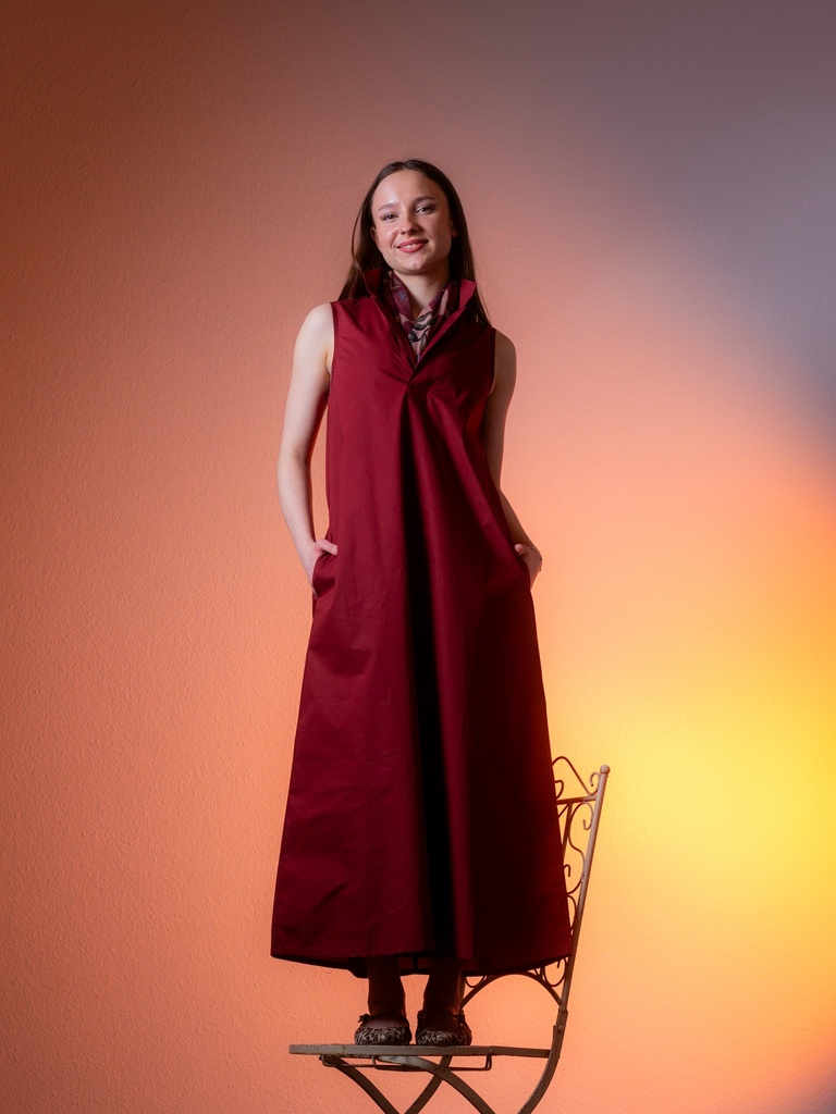 [Liz_BD-34] Kleid, bordeaux (34)