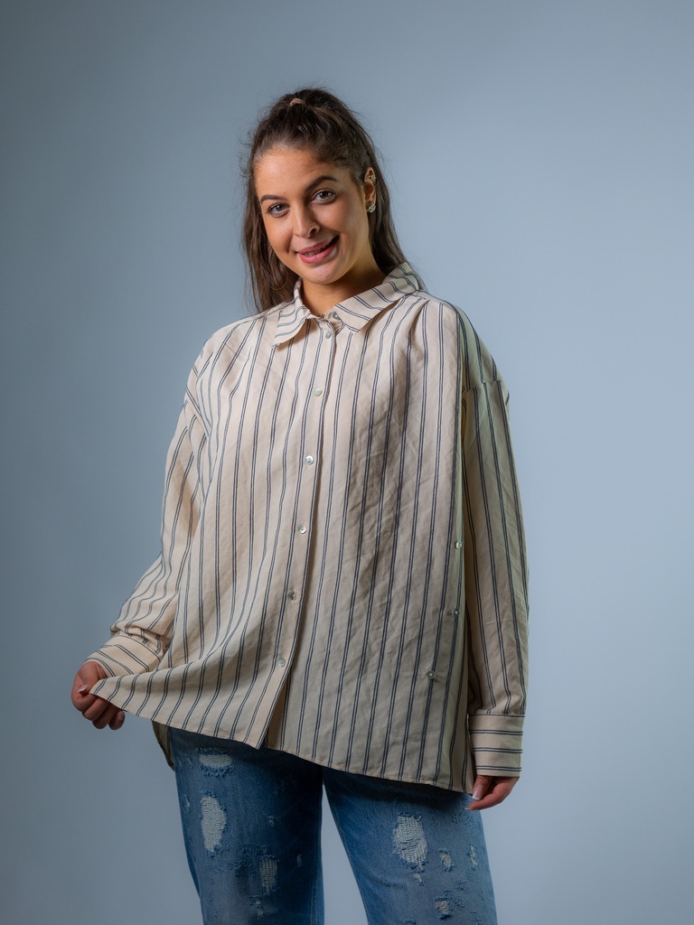 Bluse, gestreift