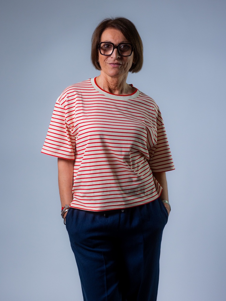 [Tokio_RT-S] Ringelshirt in rot, rosa, blau (Rot, S)