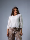 Ajour Pullover ecru