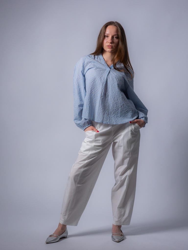 [158012_BL-36] Damenbluse mit V-Ausschnitt (36)