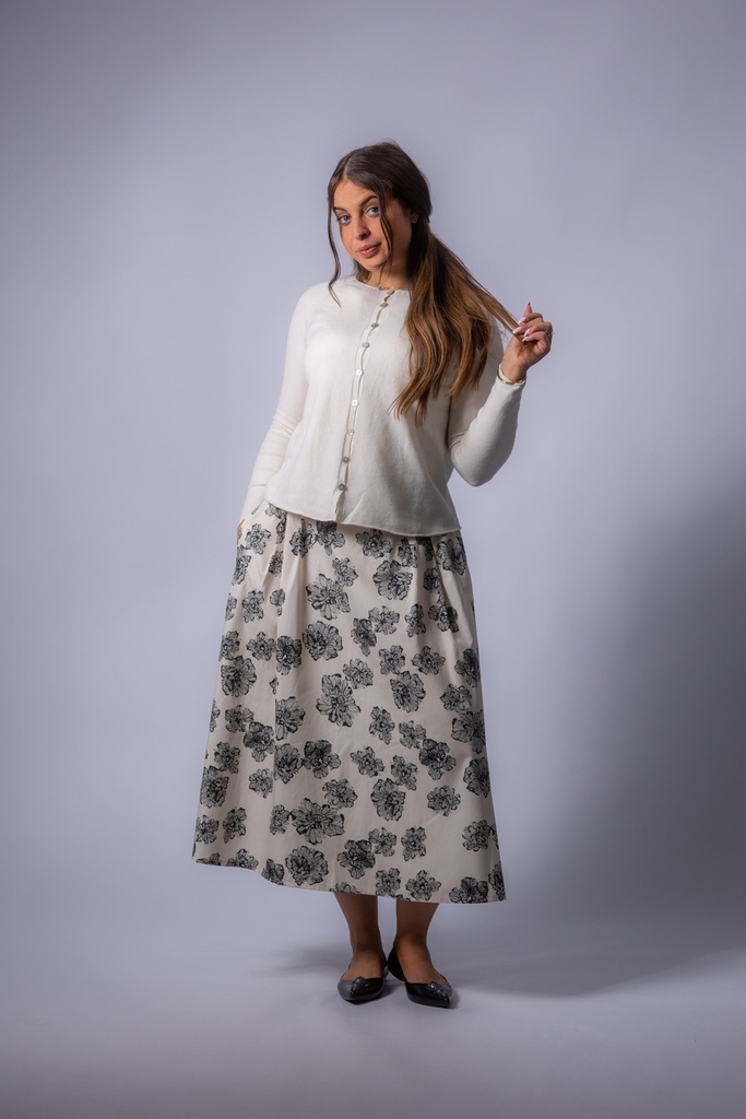 Midi Rock mit Blumenprint